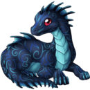 Dragon bleu chat com Animale